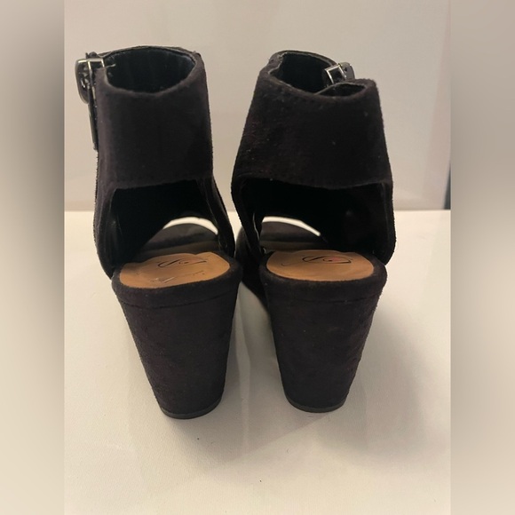 Black Wedge Ankle Boots - Picture 6 of 7